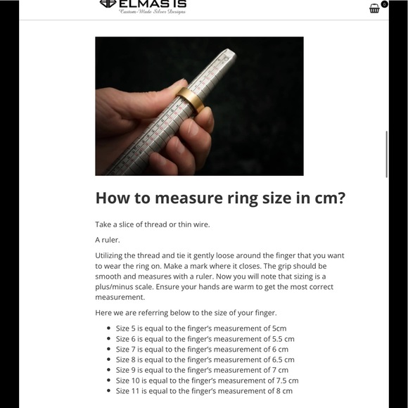 RING SIZE GUIDE BY ONLINE SOURCES - Picture 2 of 2